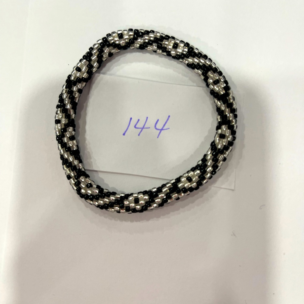 Sashka seed bead bracelet $9 each or bundle and save 5/$30. Black/white